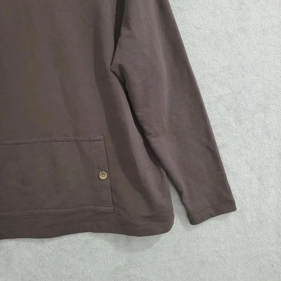 Land's End Women's L Brown Long Sleeve Pullover Sweatshirt Cotton Blend 23PT - Picture 6 of 8